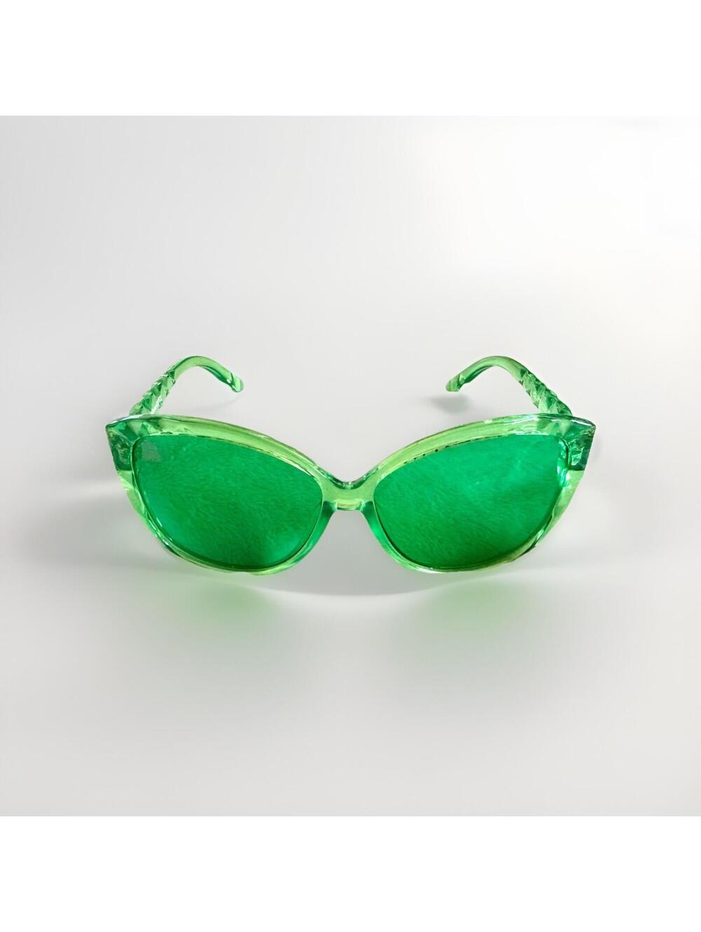 NEW Rainbow OPTX Green Crystalline Mood Boosting Sunglasses & Chakra Renewal Bag